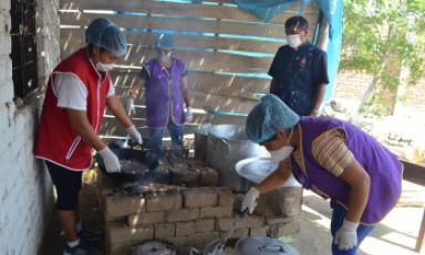 Colegio se convierte en el centro de operaciones de Cáritas Trujillo