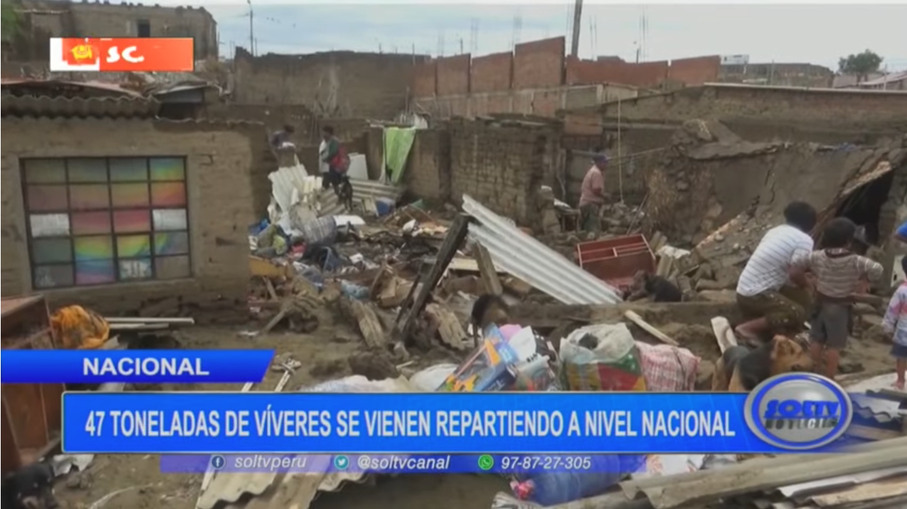 Toneladas de víveres se vienen repartiendo a nivel nacional