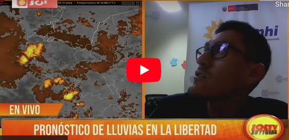 Pronóstico de lluvias en La Libertad