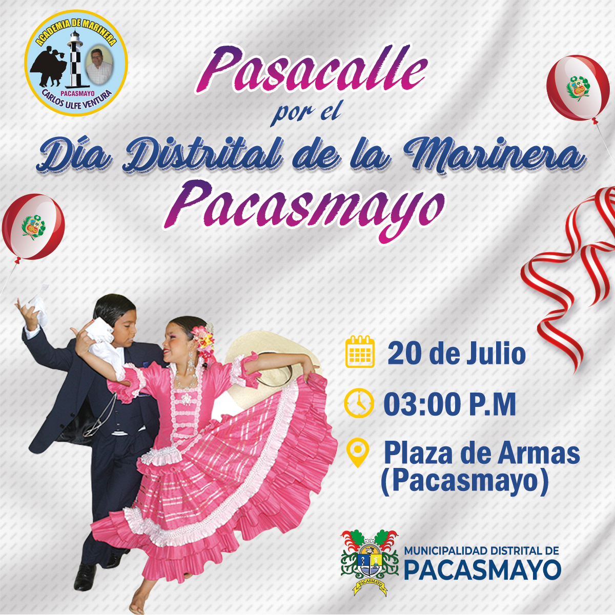 Pasacalle del Día de la Marinera en Pacasmayo