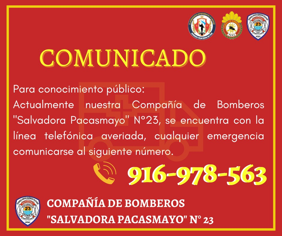 Teléfono de emergencia de bomberos con problemas