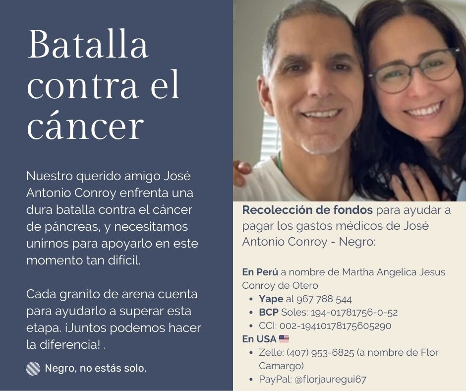 Ayudemos al Negro José Antonio Conroy en su lucha contra el cáncer de páncreas