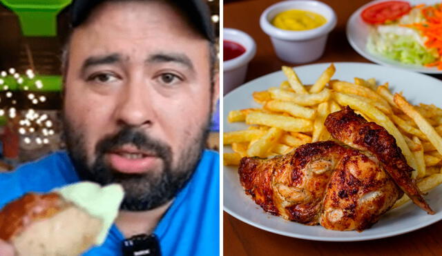 Youtuber causa furor al alabar el pollo a la brasa peruano