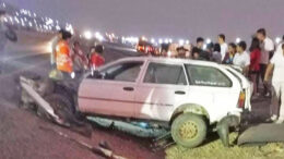 Ebrio provoca vuelco en Vía de Evitamiento de Chimbote