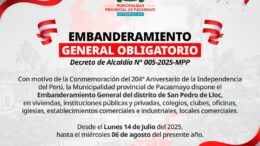 Fiestas Patrias: Embanderamiento en Pacasmayo 2025