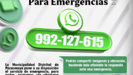 WhatsApp para emergencias en Pacasmayo