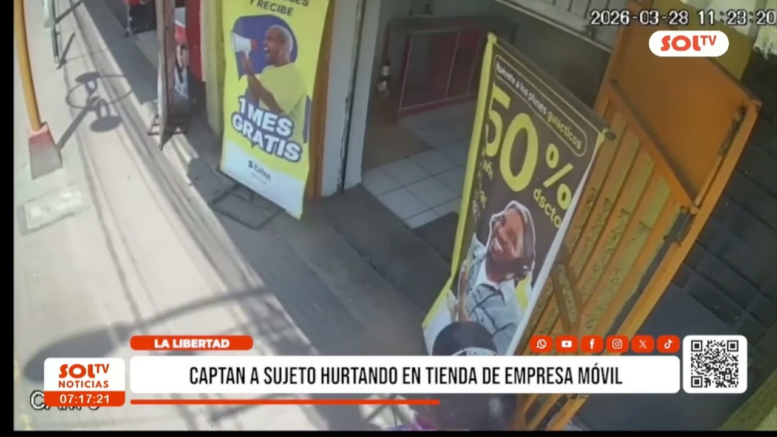 Robo en tienda de telecomunicaciones en Ascope captado por cámaras